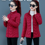 Talvine puuvillane polsterdatud naiste &otilde;huke kaelusega vabaaja mantel 6XL must