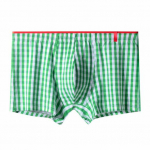 Meeste bokserid Keskmise k&otilde;rgusega elastse v&ouml;&ouml;kohaga Ruudulise mustriga l&uuml;hikesed p&uuml;ksid U-kujulise esiosaga Hingavad alusp&uuml;ksid Igap&auml;evaseks kandmiseks XXL taevasinine v&auml;rv