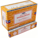Satya Nag Champa Sandlipuu Viirukipulgad Agarbatti 180 grammi karp | 12 pakki &aacute; 15 grammi karbis | Ekspordikvaliteet pruun