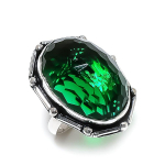 Peridot Gemstone Handmade 925 Sterling Silver Gift Jewelry Ring Size 7 g1y52