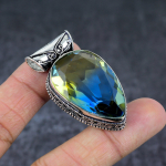 Bi-Color Tourmaline Gemstone 925 Sterling Silver Gift Pendant 1.97 a0d28