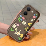 Pehme silikoonist ruudukujulise redeli mustriga telefoni&uuml;mbris, t&auml;ielikult kattev, kaamera p&otilde;rutuskindel kaitse, kummist &uuml;mbris Vivole Vivo V23 Pro 5G must