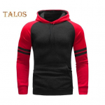 Meeste s&uuml;gistalvine kapuuts Colorblock pingutusn&ouml;&ouml;riga pikkade varrukatega, suurte taskutega kapuutsiga elastne mansett ja all&auml;&auml;r, &otilde;huke, &otilde;huke, igap&auml;evane kandmine, vabaaja sporditopp M tumesinine v&auml;rv