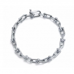 S925 Sterling H&otilde;be K&otilde;rge Kvaliteediga &Otilde;huke U-kujuline Trendikas K&auml;ev&otilde;ru Naistele Logo Ehtne Ehted Valentini Kingitus 17cm