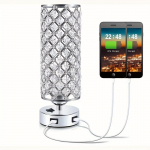 1TK USB Voodi&auml;&auml;rne Kristallist Laualamp, Kodu Magamistuba Elutuba Riistvara Galvaniseeritud LED Kristallist Laualamp 1pc