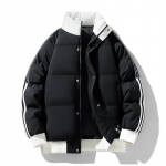Talvine unisex puuvillane jakk lahtise p&uuml;stkraega teismelistele, Korea versioon, mitmek&uuml;lgne, kolme triibuga paks soe leivajakk XXXL