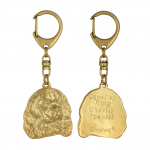 Cavalier King Charles Spaniel - Gilded key ring with dog, handbag decoration, luxury accessory by Art-Dog brand