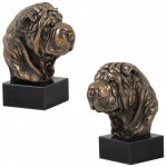 Shar Pei - Dog statue, bust on stone base, sculpture, trophy for dog show by Art-Dog brand