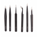 6 tk T&auml;ppispintsettide komplekt Antistaatilised Esd Pintsetid Roostevabast Terasest Parandust&ouml;&ouml;riistad Elektroonikale Jootmismudel Ehted Makin