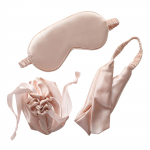 Sleep Eye Mask kolmeosaline komplekt Pehme siidist satiin Night Sleep silmamaski kinkekomplekt Pakitav silmamaski komplekt One Size roosa