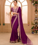 India naiste disaineri traditsiooniline Sari pluus peor&otilde;ivas Bollywoodi etniline riietus saree XS-34 veini