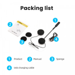 Kebidumei Moto Helmet Peakomplekt Bluetooth 5.0 K&otilde;lar &uuml;li&otilde;hukesed Mootorratta k&otilde;rvaklapid BT 5.0 Juhtmevaba Ratsutamine Suusatamine K&otilde;rvaklapid K&auml;ed-vabad Helista Muusika Esita