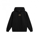 Li Ning Spordielustiili seeria Tikitud logo L&otilde;tv fliisist kapuutsiga pusa Unisex kapuutsid Must AWDTB61-8 XS