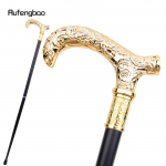 Kuldse lillemustriga jalutuskepp mood Dekoratiivne jalutuskepp Gentleman Elegantne Cosplay jalutuskepi nupp Crosier 93cm