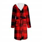 Hommikumantel meestele ja naistele tr&uuml;kitud flanellist hommikumantel, imav kiiresti kuivav puuvillane &ouml;&ouml;s&auml;rk M must