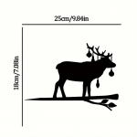 P&otilde;dra j&otilde;ulud oksal Raudkunst metallist silueti seinakaunistus kodu, aia, &otilde;ue, sise&otilde;ue ja vaia kaunistamiseks v&auml;ljas helehall v&auml;rv