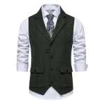 Meeste retro rev&auml;&auml;riga kettvest Moodne kalasaba j&auml;me tviid taskud &uuml;likond vest Briti vabaaja vintage h&auml;rrasmeeste vabaaja pidu S tumehall v&auml;rv