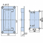 1 tk 9,5 cm x 6 cm / 11,1 cm x 6,9 cm Metallist ristk&uuml;likukujuline s&uuml;vistatav kokkuklapitav t&otilde;mbek&auml;epide