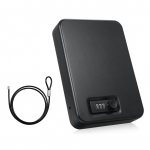 V&auml;ike seif, kaasaskantav reisilukuga hoiukapp 3-kohaline parooli&uuml;mbris turvalisusega 3 jalga terasest must