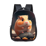Multifilm Hamster / Lemmikloom Merisiga Prindiga Seljakott Laste Koolikotid Poiss T&uuml;druk Lasteaed Beebi V&auml;ikelaps Raamatukott black