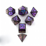 DND Pol&uuml;eedrilised Metallist M&auml;ngu T&auml;ringud S&auml;delevad Numbritega 7tk Komplekt Dungeons and Dragons RPG MTG Lauam&auml;ngud D&D Pathfinder Shadowrun ja Matemaatika &Otilde;petamine lilla