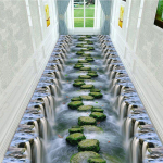 WTEMPO 3D Taim Esik Pikk Vaip Pastoraalne Vaibad Koridor P&otilde;randamatt Pehme Vahek&auml;igu trepid Libisemisvastane W80*H200CM