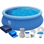 Piscine 244x63 cm - avec filtres et pompe - bleue - piscine gonflable