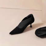 Naiste Terava Ninaga Stilettod Kingad Suede Mokassiinid Talvine Disainer 2025 Trend Uued Seksikad Elegantsed Peokleidiks Pumbad Zapatillas Mujer 35 must