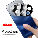 2tk kaamera objektiivi kaitse karastatud klaasi Redmi 14C 4G xiaomi POCO C75 Case HD l&auml;bipaistva objektiivi klaaskile jaoks RedMi 14C 4G must