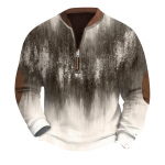 Meeste Retro Casual gradienttr&uuml;kiga kampsun M