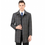 S&uuml;gis-talv uus meeste keskmise pikkusega villane mantel meeste &auml;ri rev&auml;&auml;r ruuduline pluss puuvill ka&scaron;miir meestele tuulejope M