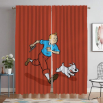 The Adventures Of Tintin Kardinad elutuppa Kardin tuppa 2 paneeli varjud Halloweeni kaunistus Kodu sisekujunduse kardinad W96xH183cmx2pcs-CL