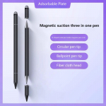 Universaalne 3-in-1 puutepliiats mahtuvuslik pliiats iPadile Matepadile Telefonile Puuteekraaniga Android tahvelarvutile Pliiats Puutepliiats K&otilde;ikidele puuteekraanidele must