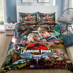 Dinosaurused Jurassic Park 3D Prinditud Voodipesukomplekt &Uuml;he-, Twin-, T&auml;is-, Queen-, King-suuruses Voodikomplekt T&auml;iskasvanu Laste Magamistoa Voodipesu Kingitus 135X200cm-2pcs