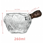 Klaasist teekann, puidust k&auml;epide, Hiina Gongfu Chahai teekann, klaasist teetass, kohvi-piimakann