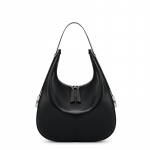 Niche Disain Nahast K&auml;ealune Kott &Uuml;he &Otilde;la Crossbody Kott Kandmiseks Ehtne Nahk Poolkuu Kujuline Kopp Kott Naiste Kott must