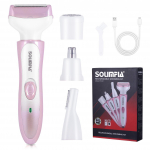4-&uuml;hes bikiinipiirkonna trimmer naistele, elektriline laetav juuksel&otilde;ikur, naiste elektriline pardel, naiste bikiinipiirkonna pardel roosa