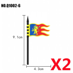 MOC Keskaja Punane L&otilde;vi Must Kotkas Loss S&otilde;dur R&uuml;&uuml;tel Hobuse Seljas Ehitusklots S&otilde;jav&auml;elane Figuur Vest Soomus Lipp M&auml;nguasi Kingitus B036