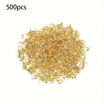 500/1000/2000 tk ehete valmistamine, kortsutavad helmevarrukad, avatud helmeotstega varrukad, pandla otsaga varrukad, DIY k&auml;ev&otilde;rud, kaelakeed, k&otilde;rvar&otilde;ngad, v&otilde;tmehoidjad 500pcs kuld