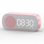 Bluetooth k&otilde;lar-kell Multifunktsionaalne nutikas digitaalne peegel &auml;ratuskell kodu, kooli, kontori jaoks roosa