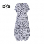 Naiste plusssuuruses t&auml;pitr&uuml;kiga kleit Boheemlas stiilis Vacation Maxi kleit &Uuml;mara kaelusega l&uuml;hikeste varrukatega taskutega Reisi rannakleit XL valge