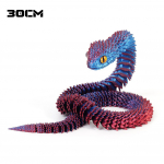 Helendav 30 cm 3D prinditud kobra madude kaunistus 3D prinditud loomad kirjutuslaua aksessuaarid toakaunistus Kontori laua ussi aasta ornament Laser Red Blue-30cm