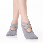 Naiste libisemisvastased jooga sokid - topelt&otilde;hukesed rihmad, paks froteest, n&auml;htamatud spordi ja pilatese jaoks One Size hall v&auml;rv