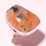 Sunstone Gemstone Ring Handmade Antique Thanksgiving Gift Jewelry 7.25 n8v15