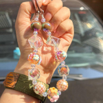 Magusad maalitud helmed Telefoni kett Suhkrukuubikud Helmed V&otilde;tmehoidja Kaotsiminekuvastane Randmepael Kott Dekoratsioon K&otilde;rvaklappide &uuml;mbris Charm Auto v&otilde;tmehoidja kohv