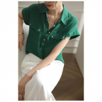 Valge s&auml;rk Naiste suvine l&uuml;hikeste varrukatega retros&auml;rk Naiste disain Sense Niche Temperament Top S valge