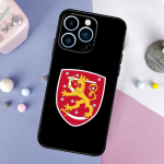 Iphone14 Plus mobiiltelefoni &uuml;mbris, Soome lipu mobiiltelefoni &uuml;mbris, maalitud kukkumisvastane k&auml;e jaoks iPhone 11