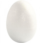 Oeufs en polystyr&egrave;ne - Blanc - 4,8 cm - 10 pcs