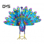 Metallist Paabulinnu Kuju Aia Kaunistus Paabulinnu Skulptuur V&auml;ljas Paabulind Saba Laotamas Kuju Muruplatsi Aia Kaunistuseks peacock