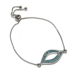 Natural Swiss Blue Topaz Gemstone 925 Sterling Silver Bracelet 7-8 v2y20